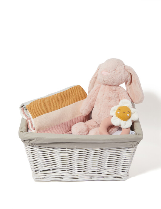 Baby Gift Hamper – 3 Piece with Pink Knitted Blanket image number 1